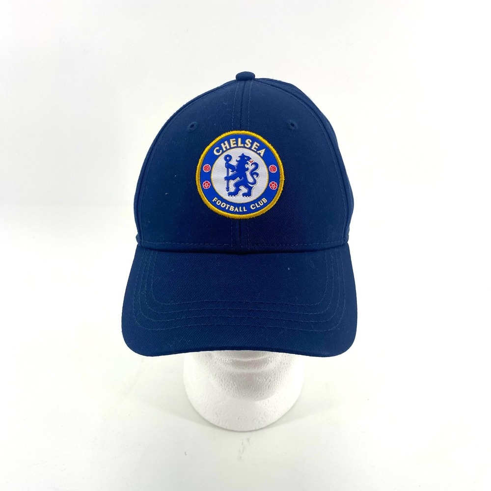 Chelsea Football Club Crest Hat Cap Football Soccer Navy Blue Adjustable Gear